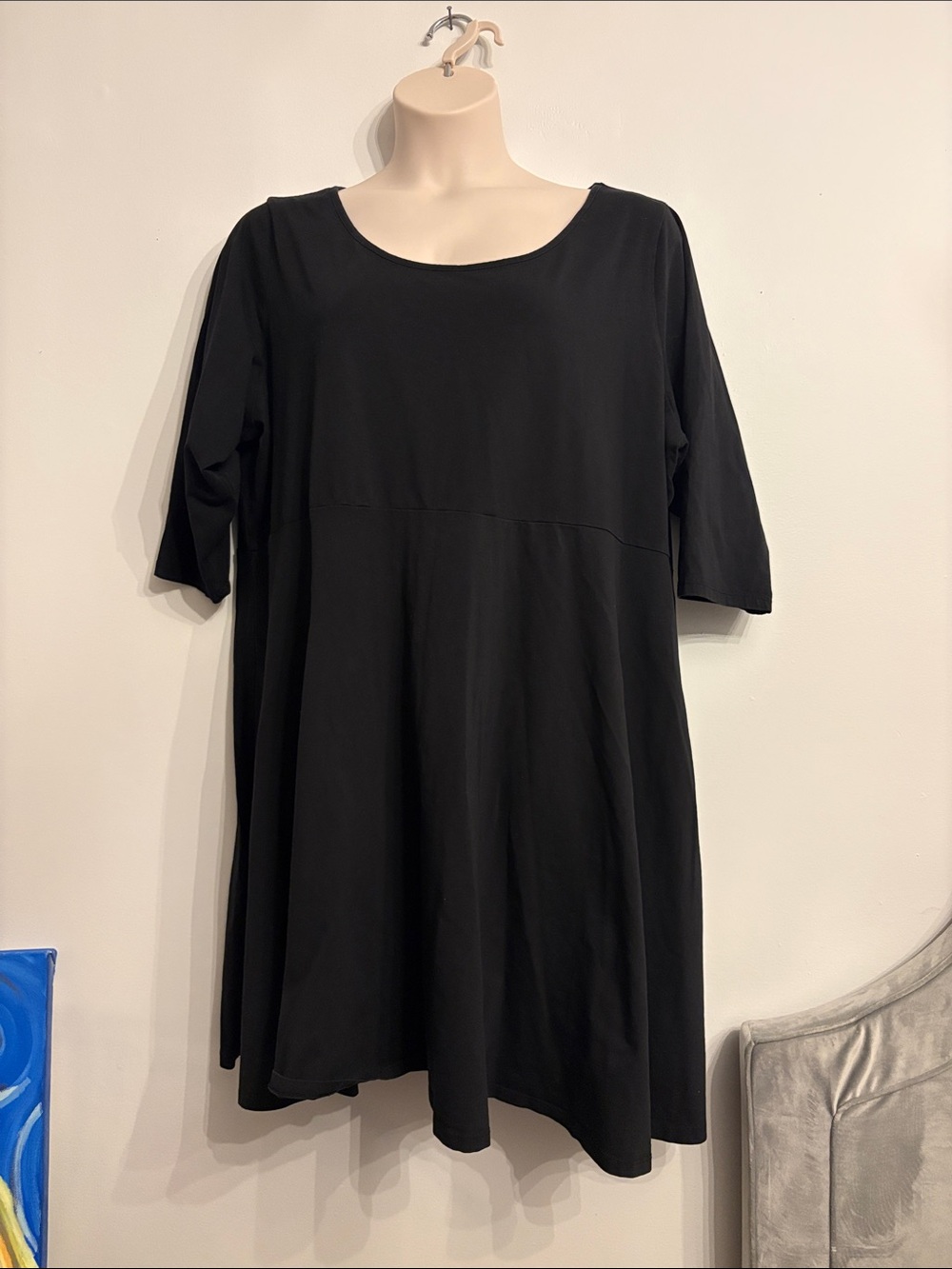 Black Scoop Neck Women’s Dress